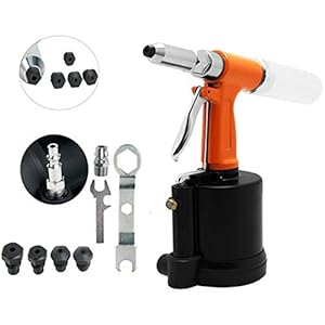 Seababyhouse Remachadora NeumÃ¡tica Profesional Herramienta HidrÃ¡ulica De Remachado De Aire, Pistola De Remache De Aire, Remachadora 1/4″, 3/16″, 5/32″, 1/8â, 3/32″ Nosepieces, 2,4-6,4mm