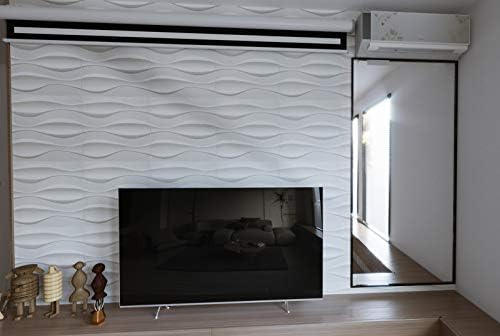 Art3d Textures PVC Wall Panels, Big Wave 3D Panelling, 50*50cm (12 Pack)