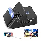adapter docking station iphone [Großartiger Ersatz für das offizielle Nintendo Switch Dock] - Mit dem Daugee Switch-Ladedock können Sie während des Ladevorgangs im Table-Top-Modus Spiele auf dem Switch oder Switch Lite spielen, ohne dass Probleme mit Überhitzung und Bildschirmkratzern auftreten. Idealer Ersatz für Ihr ursprüngliches Switch Dock. Hinweis: Zum gleichzeitigen Spielen und Laden verwenden Sie bitte ein 15-V / 2,6-A-Netzteil (Nicht Inbegriffen).