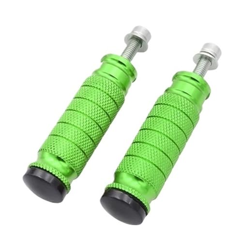 Cale pied moto universel 8mm CNC chevilles pedales arriere aluminium vert
