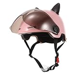 Casque demi-visage à oreilles de chat - ce casque est conçu pour en faire un choix fiable pour toutes les saisons, qu'il s'agisse de chaudes journées d'été ou de froides nuits d'hiver, casque de vélo électrique