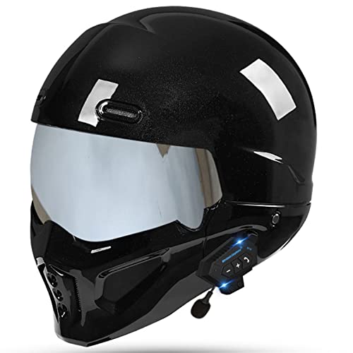 Casque de moto intégral modulaire homologué ECE avec double visière pour adulte