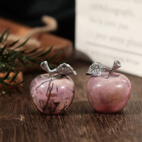 Lovionus89 Natural Rhodonite Apple Statue Healing Crystal Figure Sculpture Home Ornament Wedding Decoration 3cm - Image 4