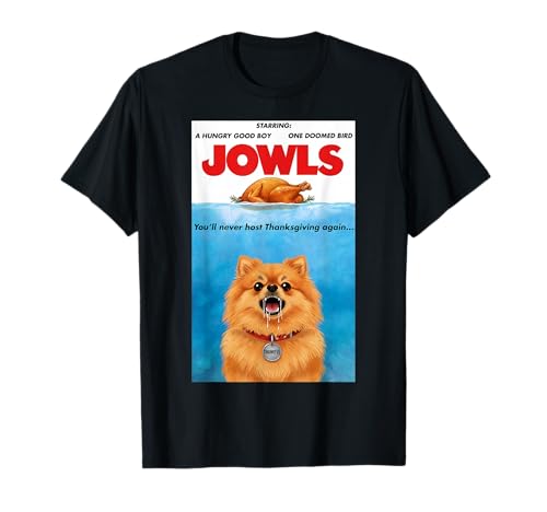Funny Jowls Thanksgiving Pomeranian and Turkey T-Shirt