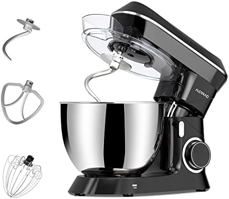 MERRAC Stand Mixer, 8.5QT 660W Food Mixer with 6+P Speed Tilt-Head, Kitchen Electric Mixer for Daily Use with Dough Hook, Die-cast Beater and Egg Whisk, Black