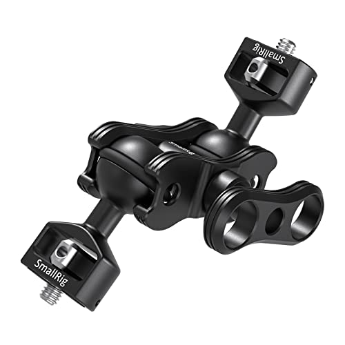 SMALLRIG Brazo Mágico Magic Arm Articulado con Cabezales Dobles (Tornillo de 1/4) para Camera Monitores, Luces LED, Cámaras de Acción - 2070