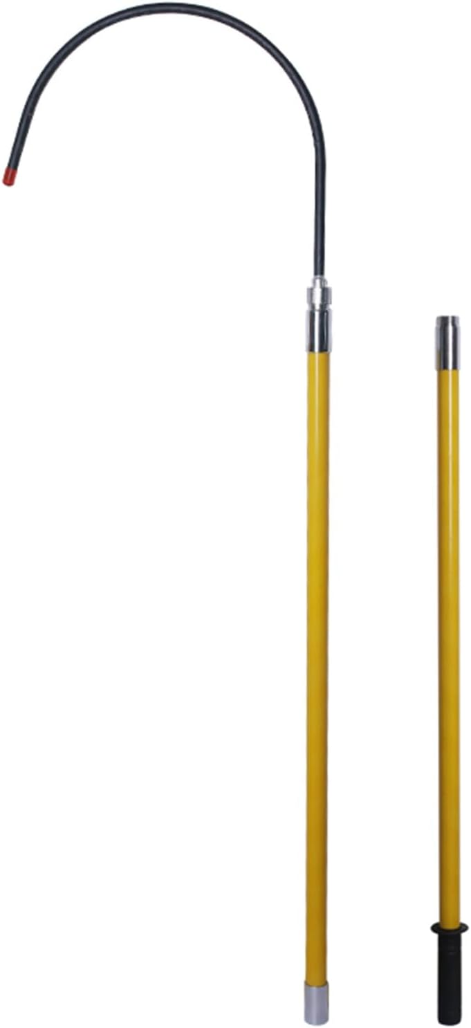 Insulated Rescue Pole Body Rescue Hook, Anti-electrocution Rescue Hook, High Voltage Insulated Retractable, Openings for Electricians, Lineman(Green,2m/6.5ft)