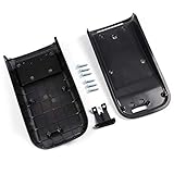 PIT66 Center Console Lid Armrest Cover with Latch & Screws Compatible with Chevy Trailblazer 2002-2009 Envoy/Compatible with Oldsmobile 2002-2004 Bravada 25998847, 88986007, 924-808, GM88986007 Black