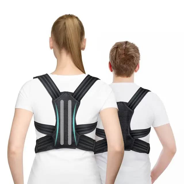 SLT Back Brace Posture Corrector for Women and Men, Back Support Belt for Women, Upper Back Brace for Posture, Back Straightener Posture Corrector, Adjustable and Fully Back Support Improve Back Posture (Medium Size)