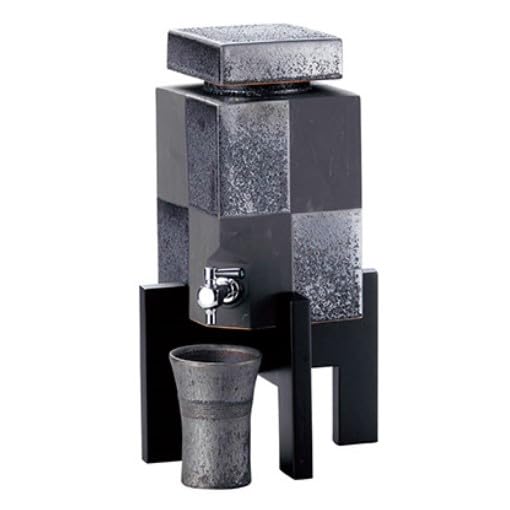 【常滑焼】黒市松焼酎サーバー　3L 楽天市場】【名入れ対応】日本六古釜 常滑焼 佳窯 黒市松焼酎