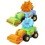 BESPORTBLE 6 Stück Teiliges Dinosaurier Baustellenfahrzeug Bunte Cartoon Bauspielzeuge für...