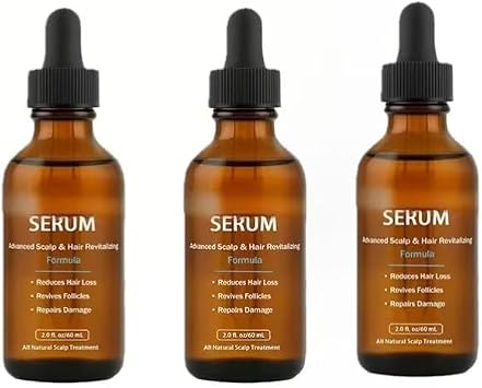 Dekohair Hair Regrowth Serum, Protects Hair Follicles, Thickening And Healthier Scalp for Men And Women 2 Fl Oz ,3 pcs