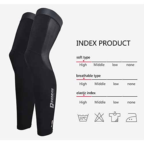 Darevie Breathable Flex 3D Legwarmer,Full Leg Compression Leg Sleeves,Sport Bicycle Uv Riding Long Leg Warmers For Men #TOP3