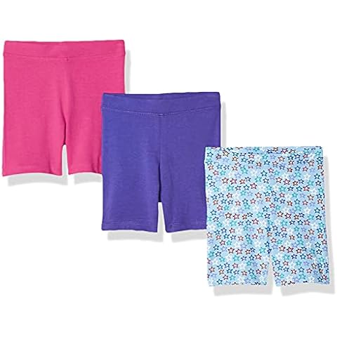 Amazon Essentials Mädchen Radshorts (Früher Spotted Zebra), 3er-Pack, Blau, Sterne, 10 Jahre Cover