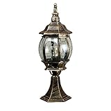 ✔ Charmante lampe sur pied - les couleurs antiques rendent cet éclairage de chemin extérieur plus charmant. Il est très approprié pour l'extérieur, la cour, la terrasse, le jardin et le montant de la porte. Rendez votre cour plus élégante et charmante.