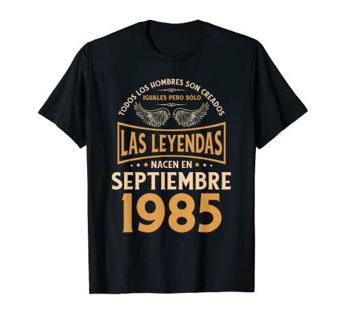 Cumpleaños Hombre Regalos Las Leyendas Septiembre 1985 Camiseta