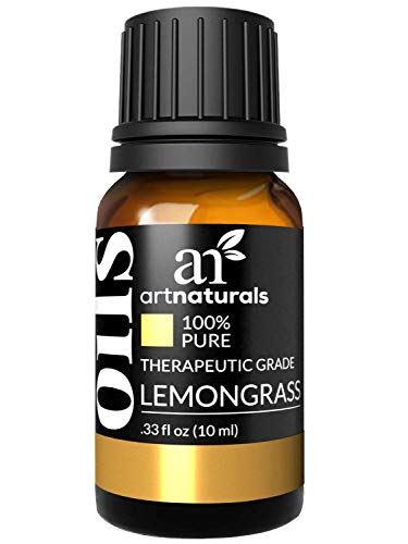 ArtNaturals 100% Pure Lemongrass Essential Oil - (.33 Fl Oz / 10ml) - Undiluted Therapeutic Grade - Soothe Cleanse and Purify