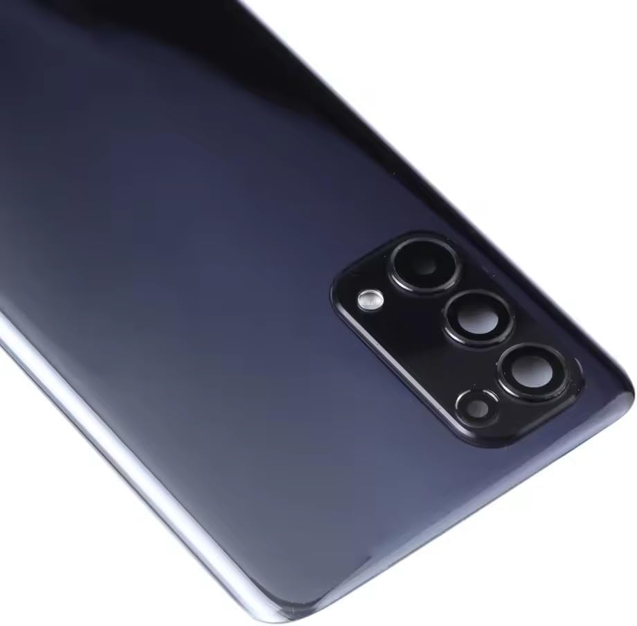 for Oppo Reno5 4G CPH2159 Back Cover Spare Parts Rear Case Back Battery Cover Door Housing (Black)