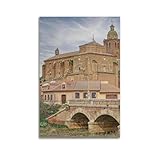 DHHMTPIYS Dekoratives Gemälde auf Leinwand, Motiv: Religion Spanien, Vintage-Kirche, Wandposter und moderne Familienschlafzimmer-Dekoration, 60 x 90 cm