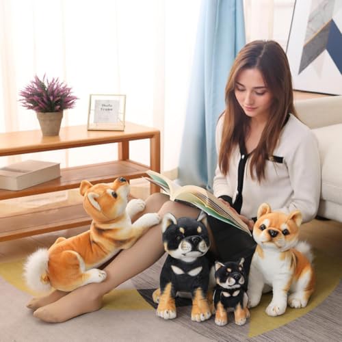 iSpchen Simulation Shiba Inu Kuscheltier, Corgi Plüschtiere Hund Stofftier Plüschkissen Spielzeug Umarmung Kissen Hund süßer Welpe weiches Plüschtier Hundepuppe Spielzeug Geschenke für Mädchen Jungen