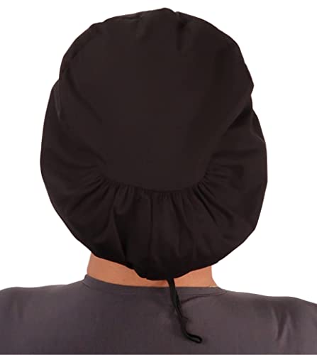Image of Sparkling EARTH Riley Medical Scrub Caps with Flat Front and Roomy Back - Adjustable Cord Lock Closure