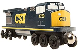 BNSF Wooden Train Shortline Railroad CSX C-44 Diesel Engine Toy Train