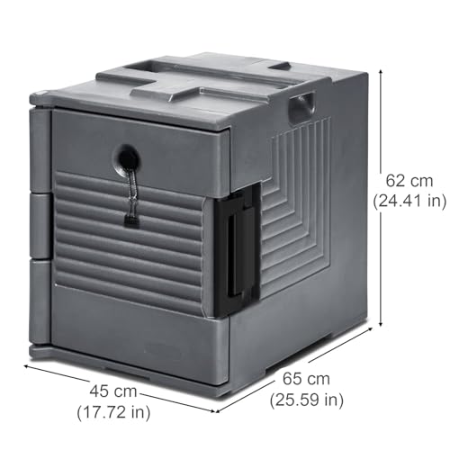 Caja calentadora de alimentos calientes con ruedas, transportador de alimentos aislado para catering, bufé, restaurante, cantina, solución de transporte térmico