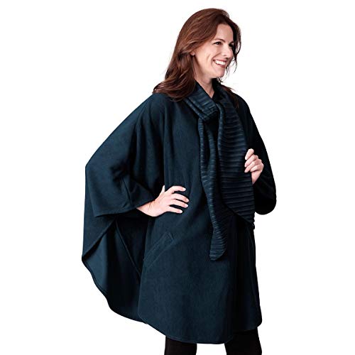 Le Moda Women’s Wrap with Integrated Pleated Scarf with Gloves| Autumn Collection | One Size Fits All2