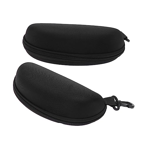 GALPADA 2pcs Universal Eva Glasses Case Zippers Anti-pressure Sunglasses Box for Outdoor Sports Portable Eyeglasses Case for Adults Boys and Girls Scratch Bend Proof Black Hook