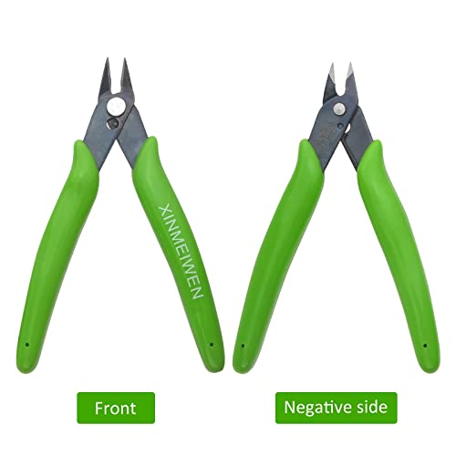 Xinmeiwen 5Pcs Wire Cutters Precision Electronic Flush Cutters Mini Cutting Pliers For Ultra-Fine Cutting Needs (Grass Green) #TOP5