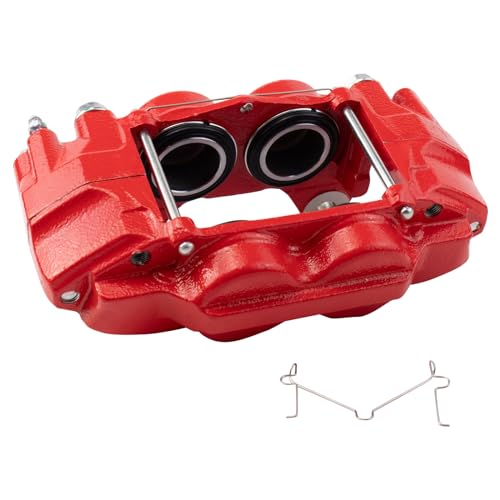 Image of TRQ Performance Front and Rear Brake Caliper Set Caliper Brackets Hardware Compatible with 10-13 Lexus GX460 14-22 GX460 with 12mm Mounting Holes 10-14 Toyota 4Runner