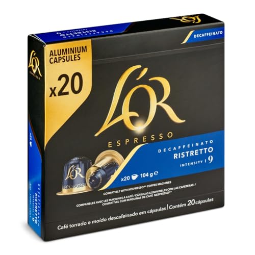 L'OR café ristretto descafeinado caja 20 cápsulas