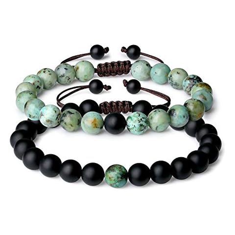 COAI You Complete Me Onyx African Turquoise Stone Bracelets for Couples Cover