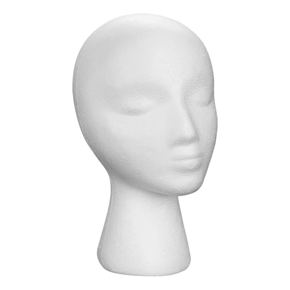 Buy Styrofoam Wig Head Foam Head Female Foam Mannequin Wig Holder