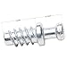 20 Pack Screw-in Dowel Furniture Connector, Zinc, 7/16