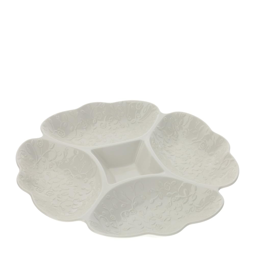 Generico HERVIT ART.29399 ANTIPASTIERA PORCELLANA BIANCA DIA.36CM