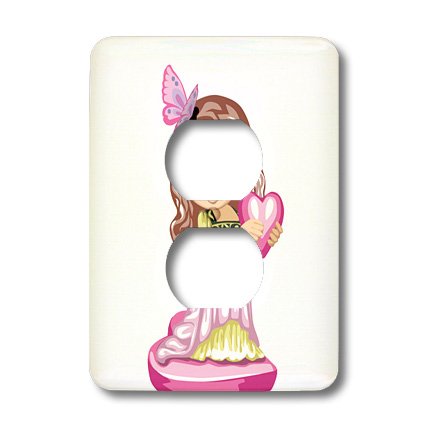 Cache prise Valentine Princess 3dRose LSP_60053_6 double decorative murale