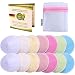 Coussinets d’Allaitement Baby Bliss en Bambou, Lavables (Lot de 14), Profilés, Ultra-Absorbants, Anti-Fuites, Extra-Doux, Discrets, Multicolore, 12cm