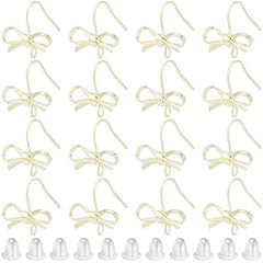 28pcs Gold Bow Earrings Hooks