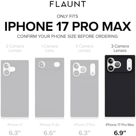 Flaunt Official Square Protective Case - Compatible with iPhone 17 Pro Max - Compatible with MagSafe & Wireless Charging - Drop-Tested & Shockproof - (Abalone Shell) - Image 3