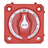 SupplyMount 9800-010-10 - Aftermarket Replacement On Off 4 Post Dual Circuit Battery Switch with O Base - Panel Mount - Red Compatible with Bluewater