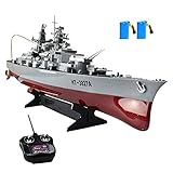 MEILINL 2.4 Ghz RC Ferngesteuertes Mini Kriegsschiff Flugzeugträger Schlachtschiff Schiff Boot Fernsteuerung Hoch Wasserdicht Kinder Erwachsene