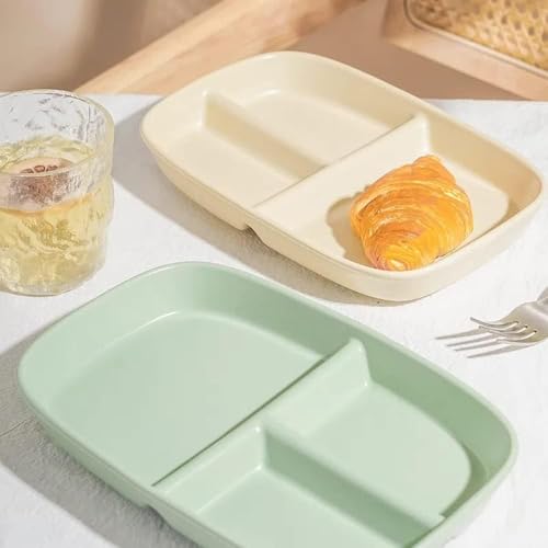 Image of Unbreakable Wheat Straw Dinnerware for Sushi, Snacks, Cake, Meat & Appetizers, Cake, Fruits, Salad, Cupcake, Steak, Pasta Dishwasher & Microwave Safe Dinnerware (Beige, Pack of 6)