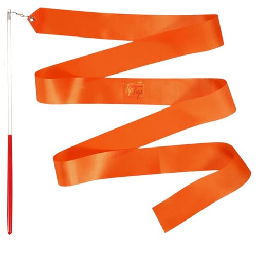 Image of Gymnastic Rhythmic Dancing Ribbon Streamer Stick (1 Piece) (Tiger Orange)
