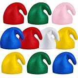 Jadive 10 Stück Zwergenmützen Wichtelmütze Zipfelmütze Elfenhut Hexenhut Fasching Partyhütchen Zwerge Kostüm Accessoire Erwachsene Gruppen Kostüm Zubehör für Halloween Weihnachten Karneval Party