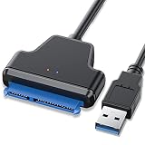EYOOLD USB 3.0 to SATA Cable External Hard Drive Adapter for 2.5in HDD, SSD, Support UASP (AE24)