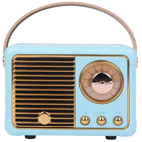 xinyuesheng Mini Retro Bluetooth Speaker, Retro Style Vintage Decor, Portable Wireless Bluetooth Speaker, Vintage Cute Old Fashion Style for Bedroom Kitchen Desk Office Party Outdoor Travel