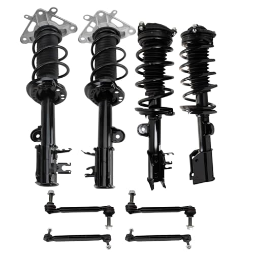 TRQ Front and Rear Suspension Kit Complete Strut & Coil Spring Assembly Sway Bar Stabilizer Link Compatible with 2015-2021 Jeep Renegade