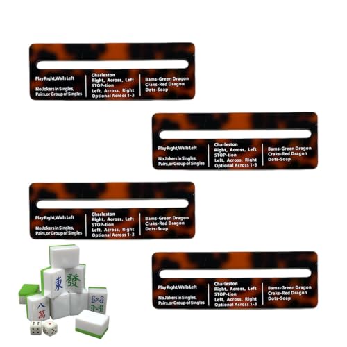 Herramienta brillante de 4 piezas para mahjong y lector de líneas acrílico para jugadores
