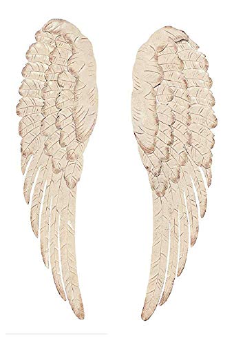 OTC White Metal Angel Wing Wall Decor Set of 2